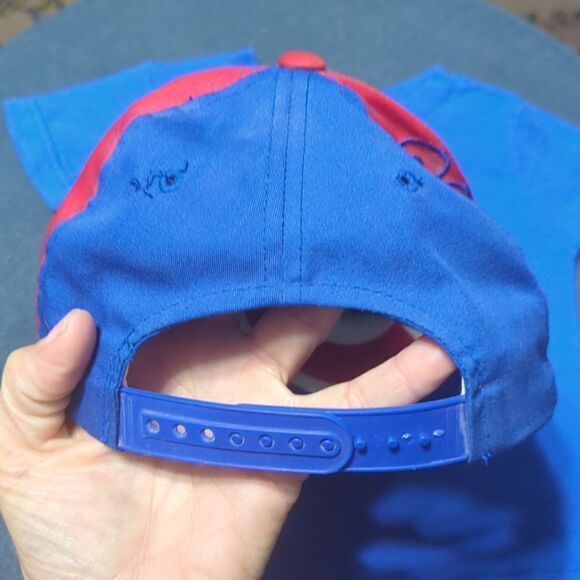 Chicago Cubs embroidered hat MLB solid back twill genuine merchandise cap & tee - Picture 6 of 8